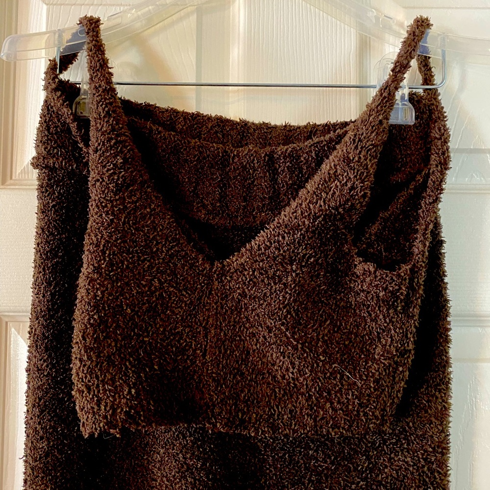 Xs brown soft two piece comfy lounge set